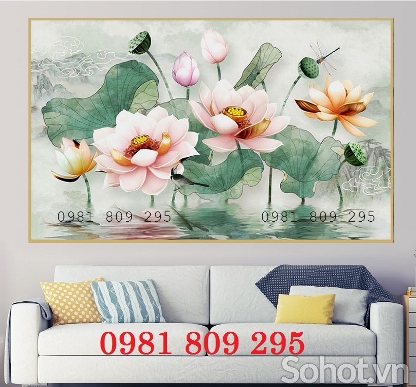 Mẫu gạch trang trí hoa sen