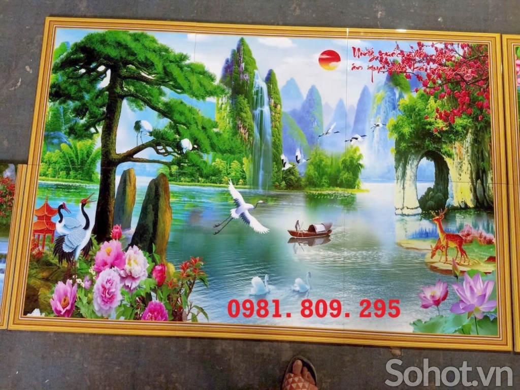 Gạch tranh thác nước- Ảnh thực tế HN9999