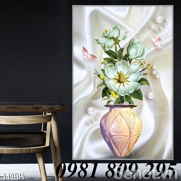 tranh gạch 3d phòng bếp 3 tấm