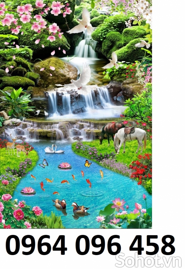 Tranh 3d phong thủy cá chép KMNB6