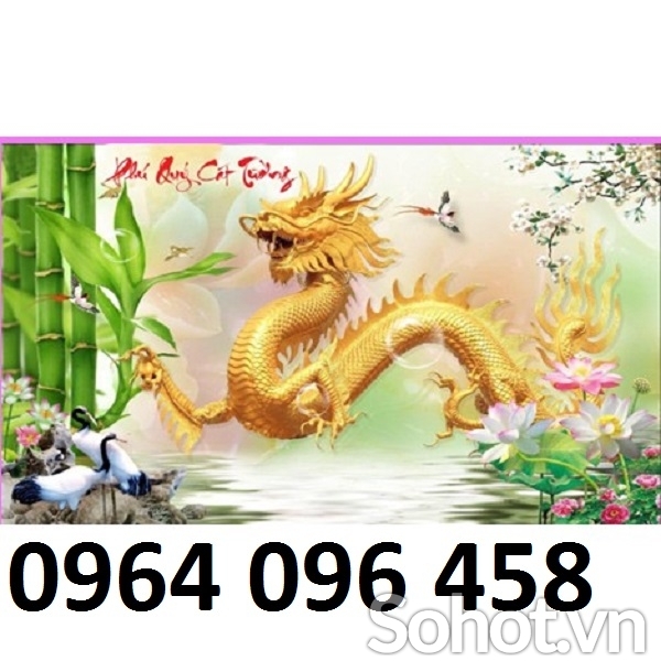 Tranh rồng 3d phong thủy - tranh gạch 3d ốp tường - SXVC633