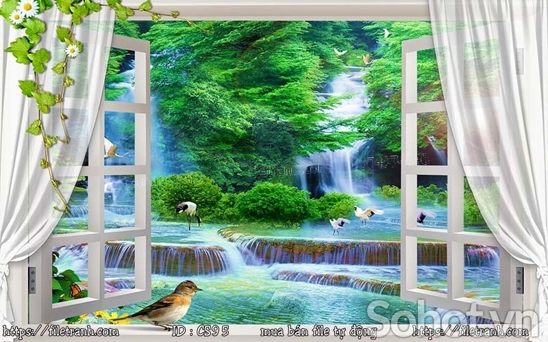 Tranh phòng khách - gạch tranh in 3D