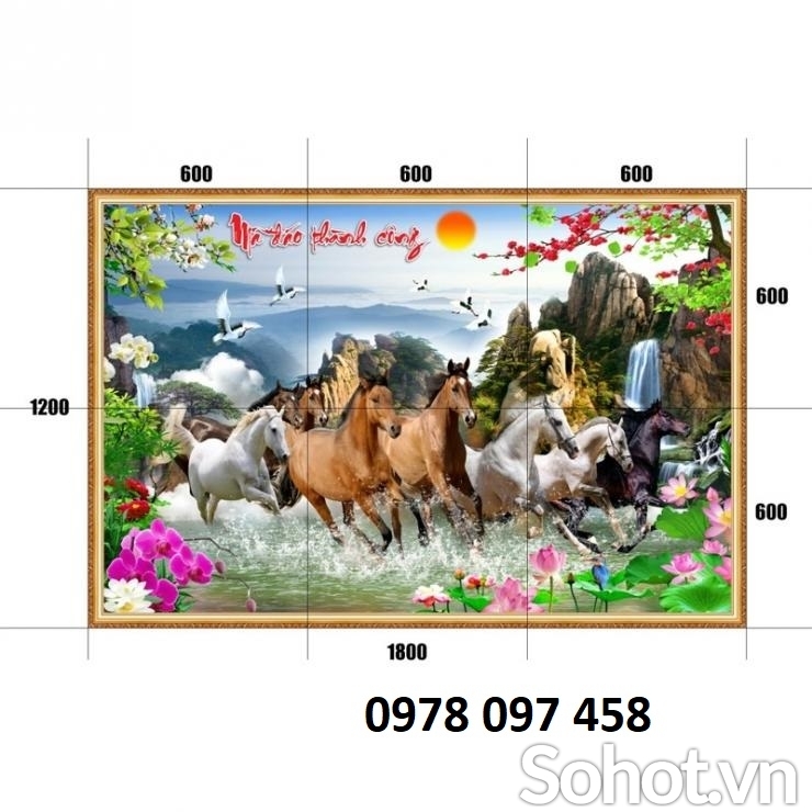 Gạch tranh 3D - mã đáo thành công.