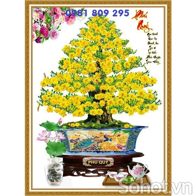 Mẫu gạch trang trí hoa mai 3d
