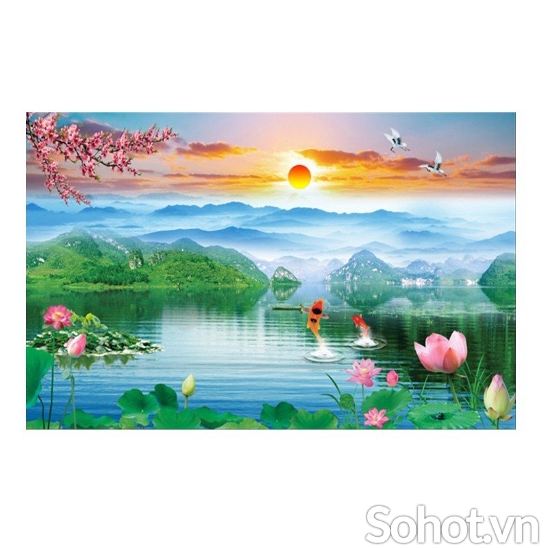 Tranh gạch 3d ốp tường ngoài trời - 55XM