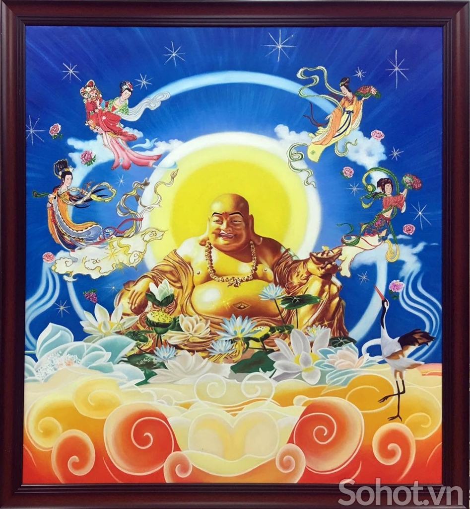 tranh phật phòng thờ - tranh gạch 3d phòng thờ - DNV31