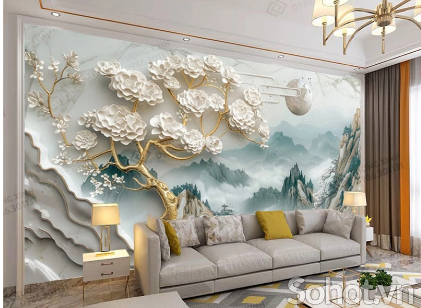 Tranh gạch 3d mẫu mới hiện đại - MBV31