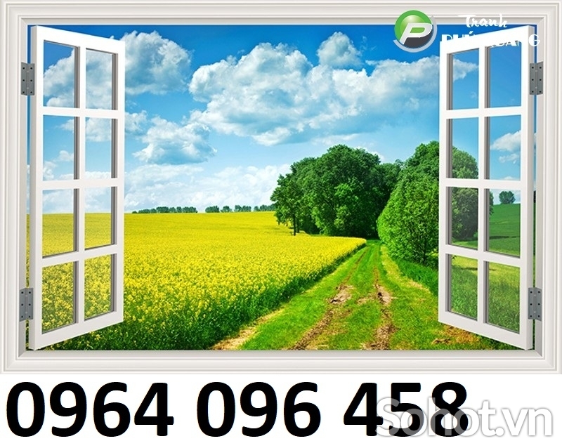 Tranh gạch 3d cửa sổ - HSX211