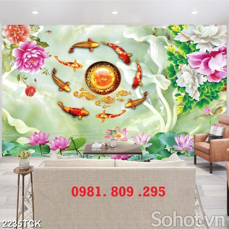 Tranh giả ngọc, tranh gạch  hoa mẫu đơn