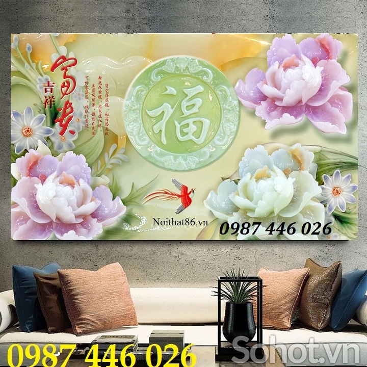 Gạch tranh 3d giả ngọc HP024