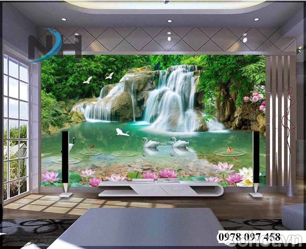 Tranh đẹp - tranh gạch phòng khách