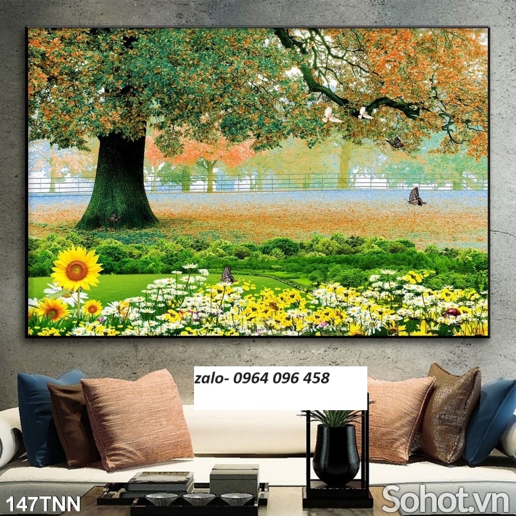 Tranh gạch 3d ốp tường rùng cây - 09MN