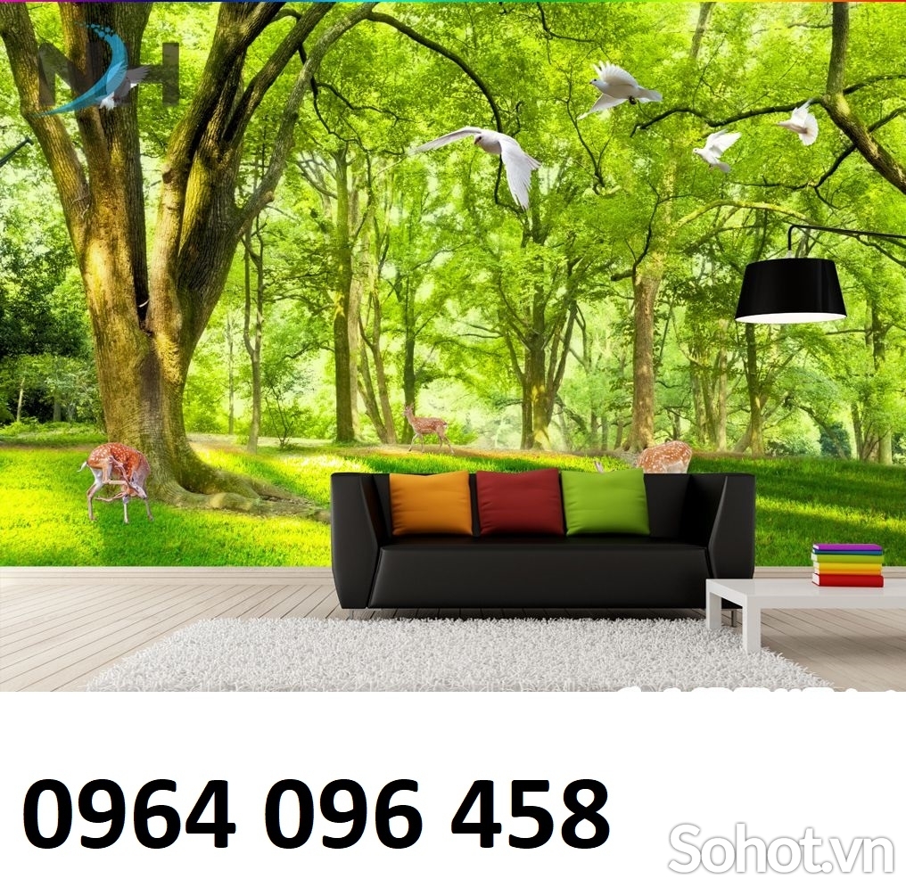 Tranh rừng cây - tranh gạch 3d rừng cây - CXX3