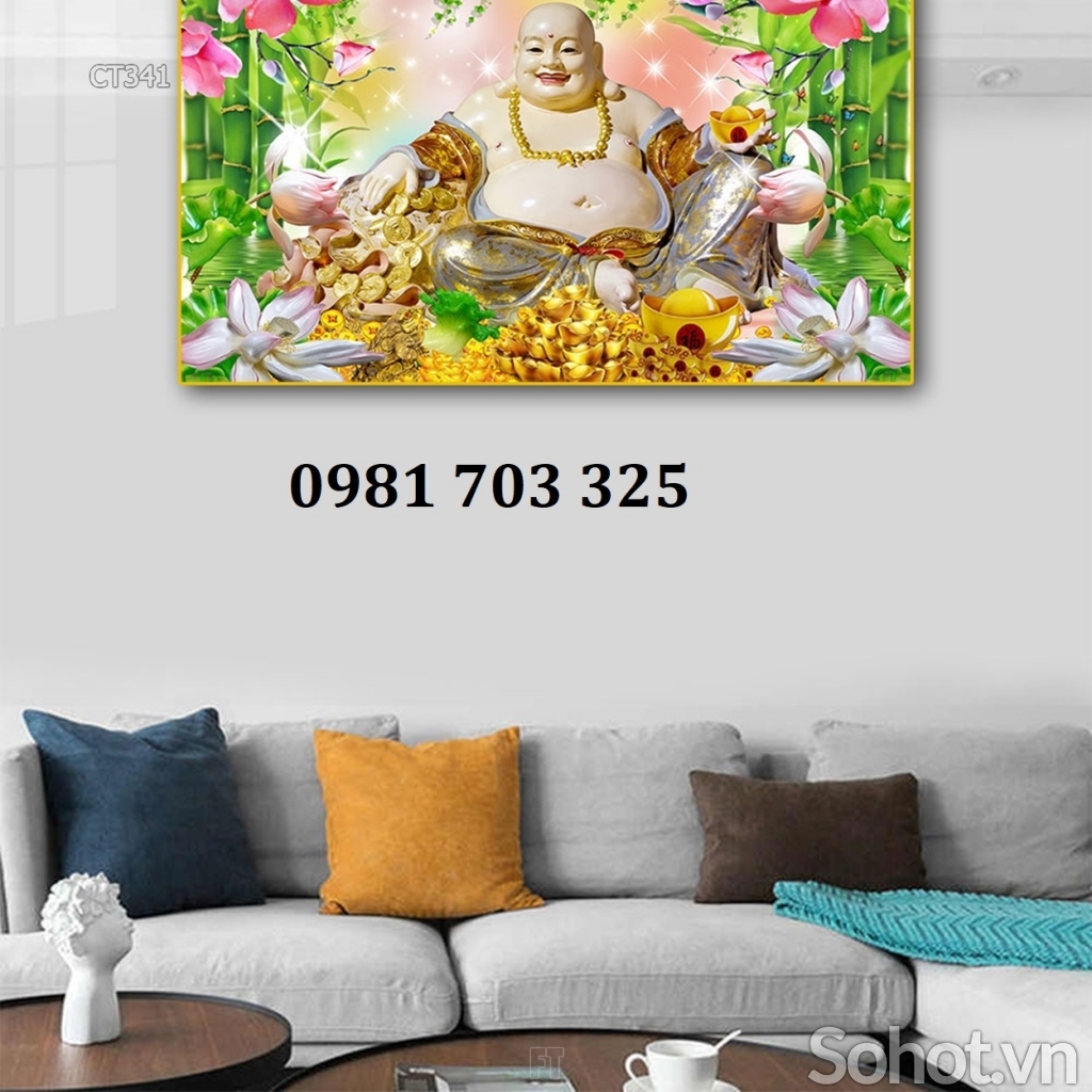 Tranh gạch phật di lặc đẹp