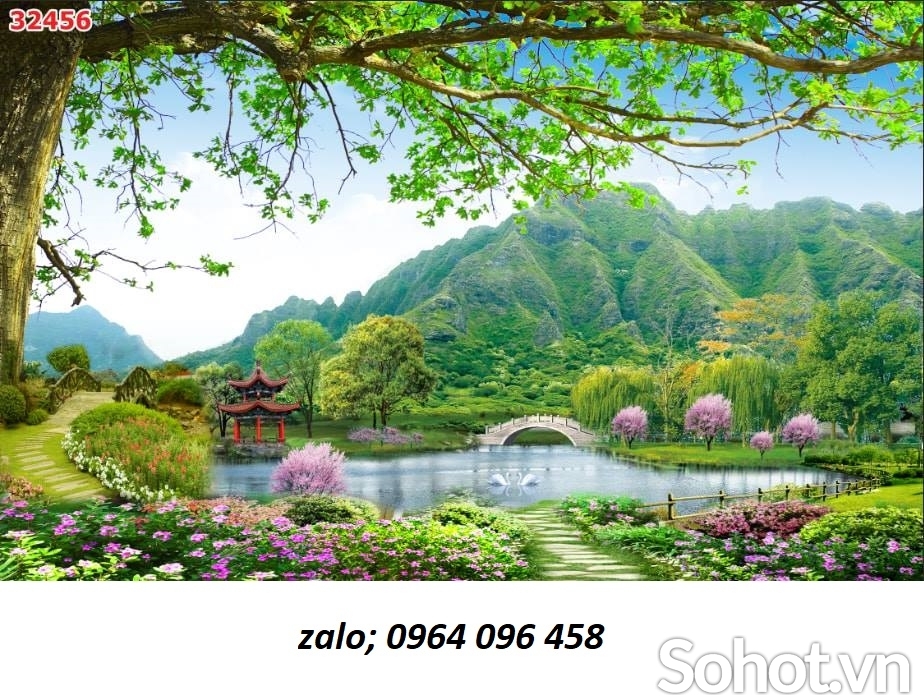 Tranh gạch 3d ốp tường tranh phong cảnh - DHJK90