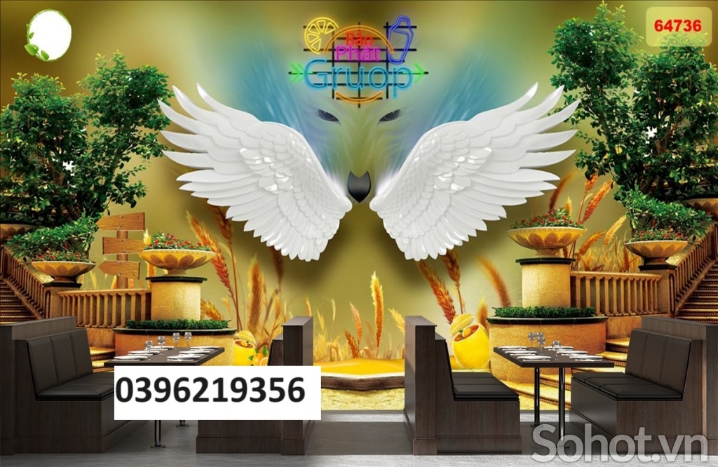 Tranh cánh thiên thần treo tường