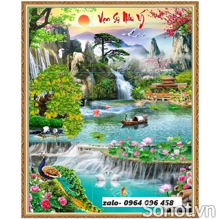Tranh gạch phong cảnh đồng quê 3d - 8776CMN