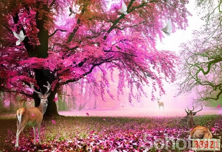 Tranh gạch 3d thác nước phong cảnh - XCCBB86