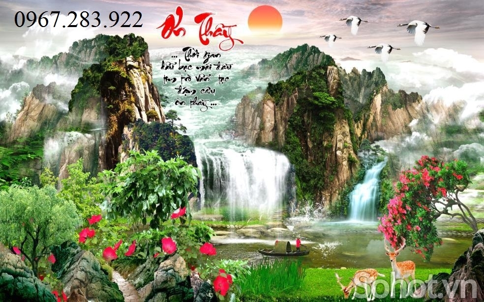 Tranh 3d gạch men phong cảnh đẹp
