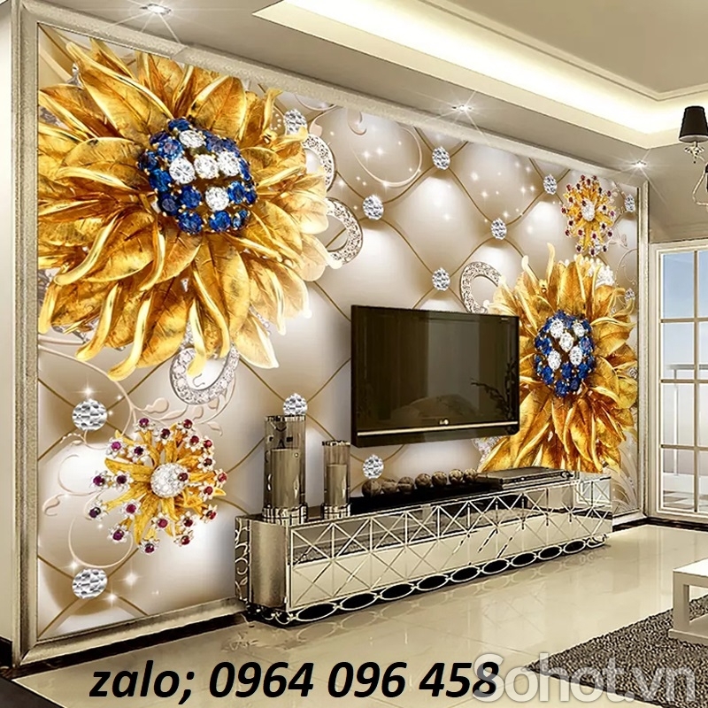 Tranh gạch 3d hoa giả ngọc - 322SB