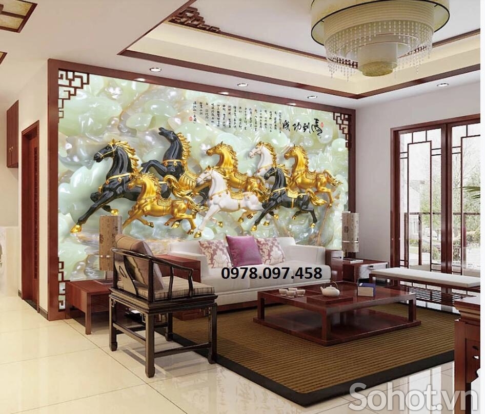 Tranh gạch - tranh bát mã