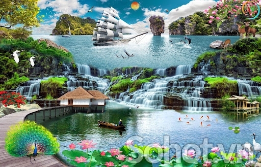 Tranh gạch 3d sơn thủy hữu tình - FDSZ33