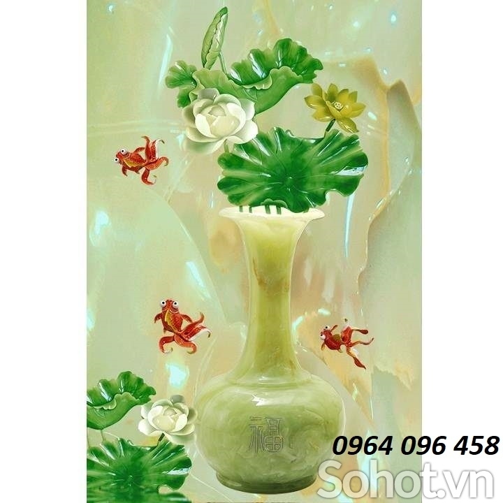Gạch tranh ốp tường 3d bình hoa - SCBBN9