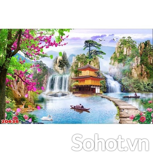 Phong cảnh thiên nhiên - gạch tranh 3D