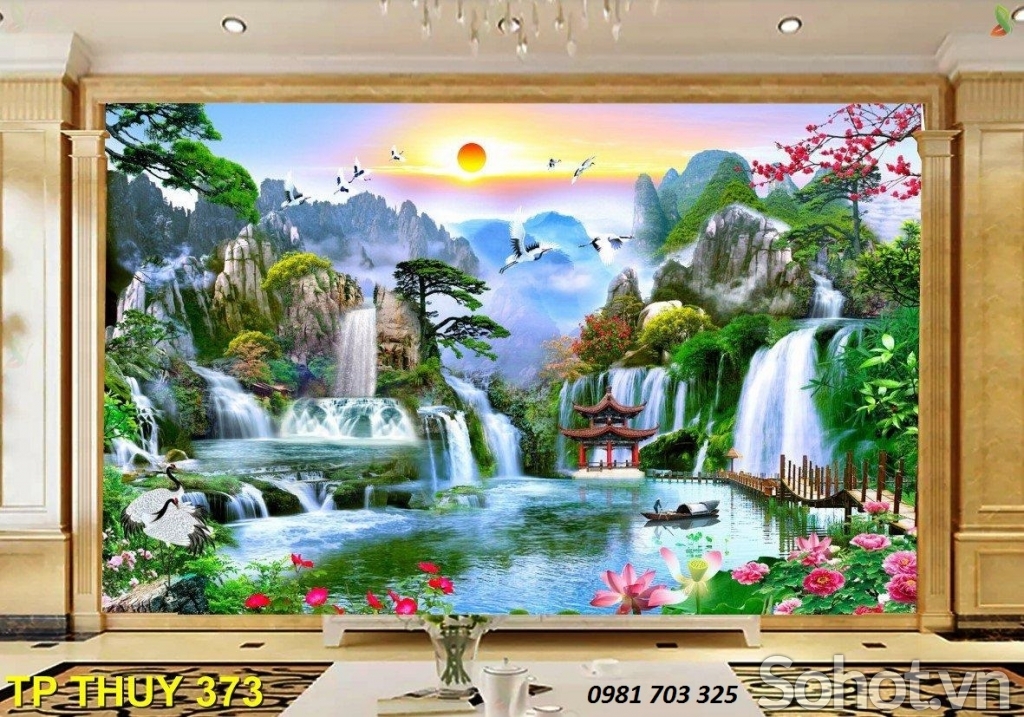 Tranh gạch men 3D phong cảnh