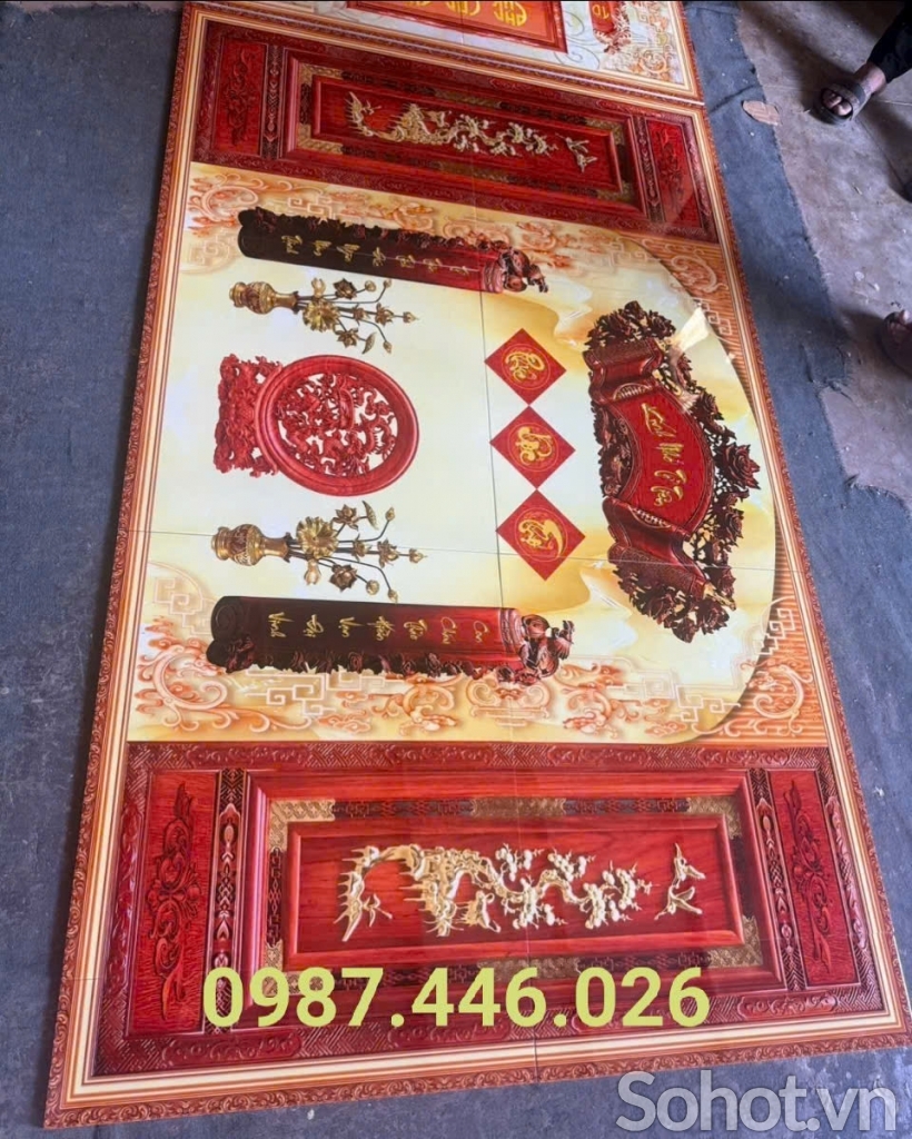 Ảnh thật tranh gạch men 3d HP98222