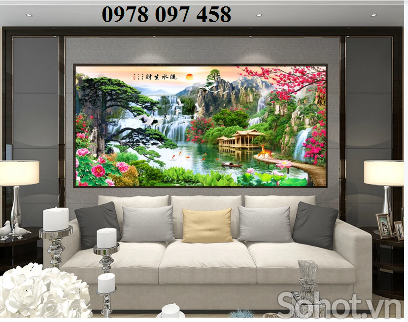 Tranh gạch 3D trang trí phòng khách - tranh phong cảnh - Trà Vinh ...