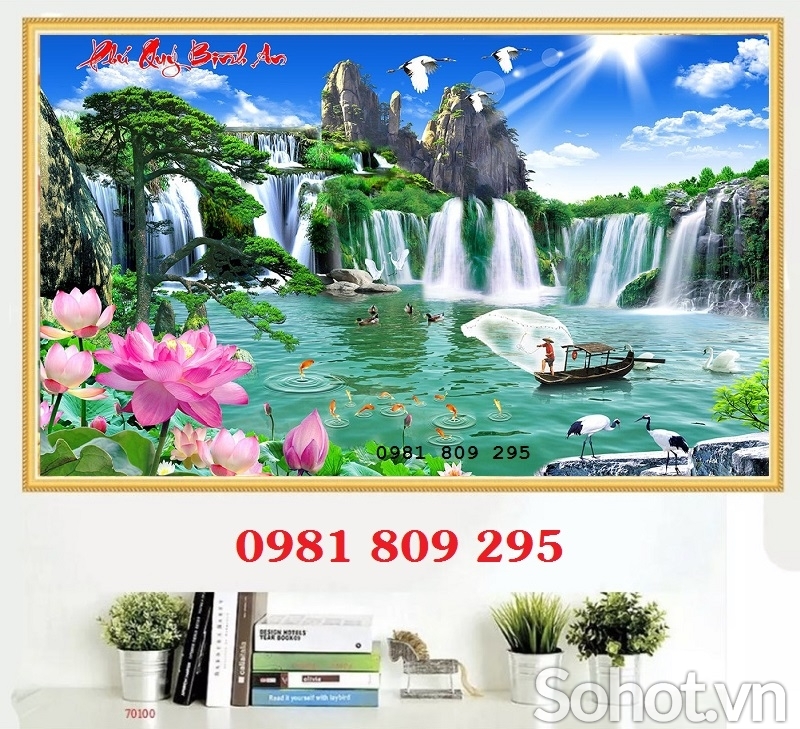 Tranh phong cảnh 3D- Gạch tranh ốp tường HP316