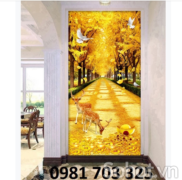 Gạch tranh mùa thu đẹp 3D