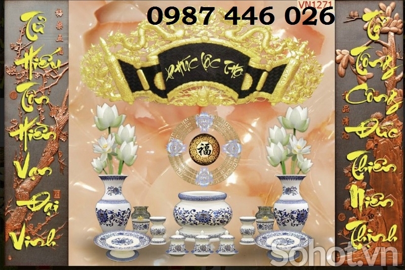 Gạch tranh ban thờ đẹp Hp272