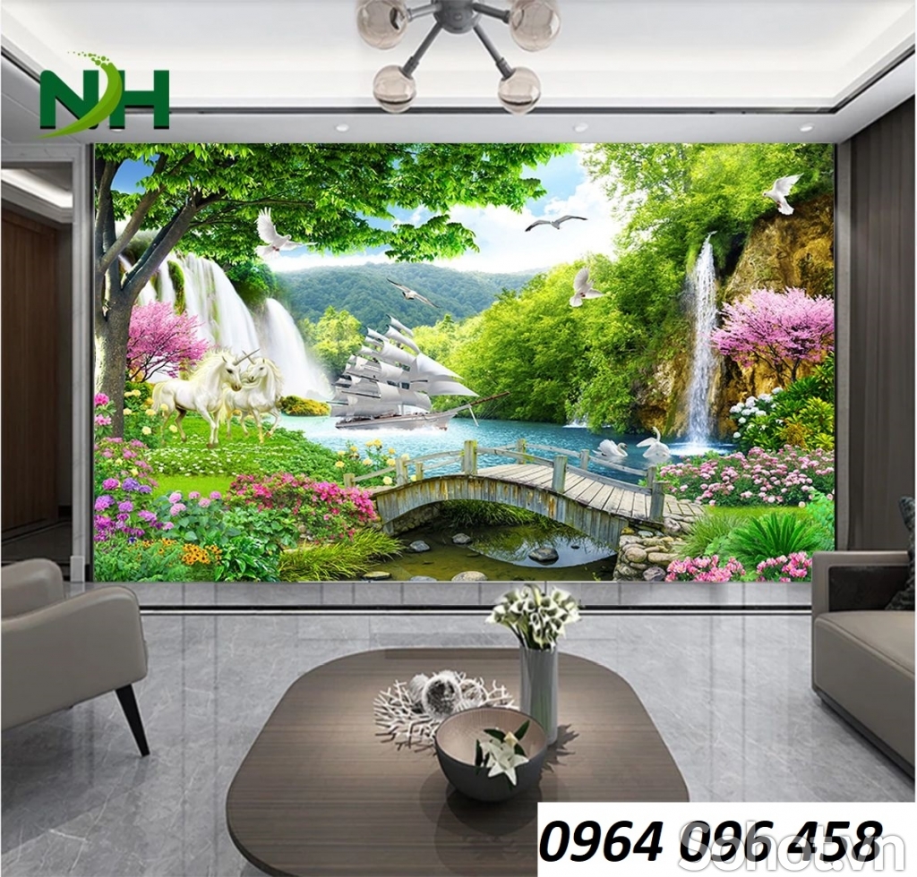 Tranh gạch 3d phong cảnh đồng quê - CVCX43