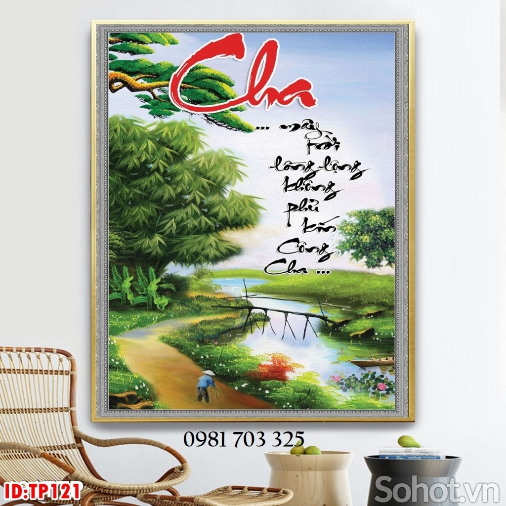 Tranh gạch 3d thư pháp