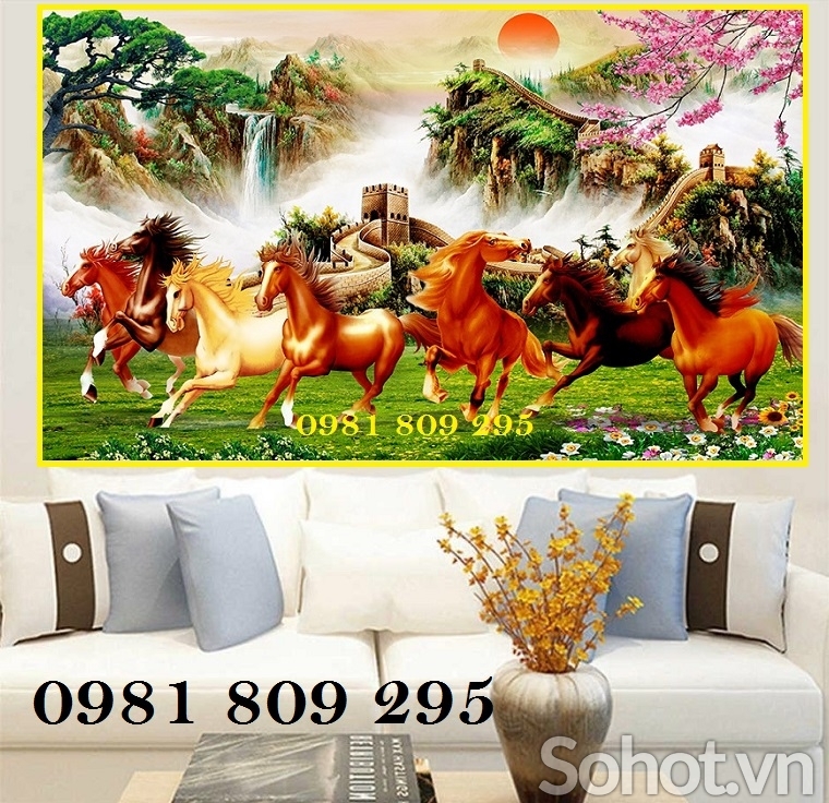 Tranh gạch men trang trí phòng khách