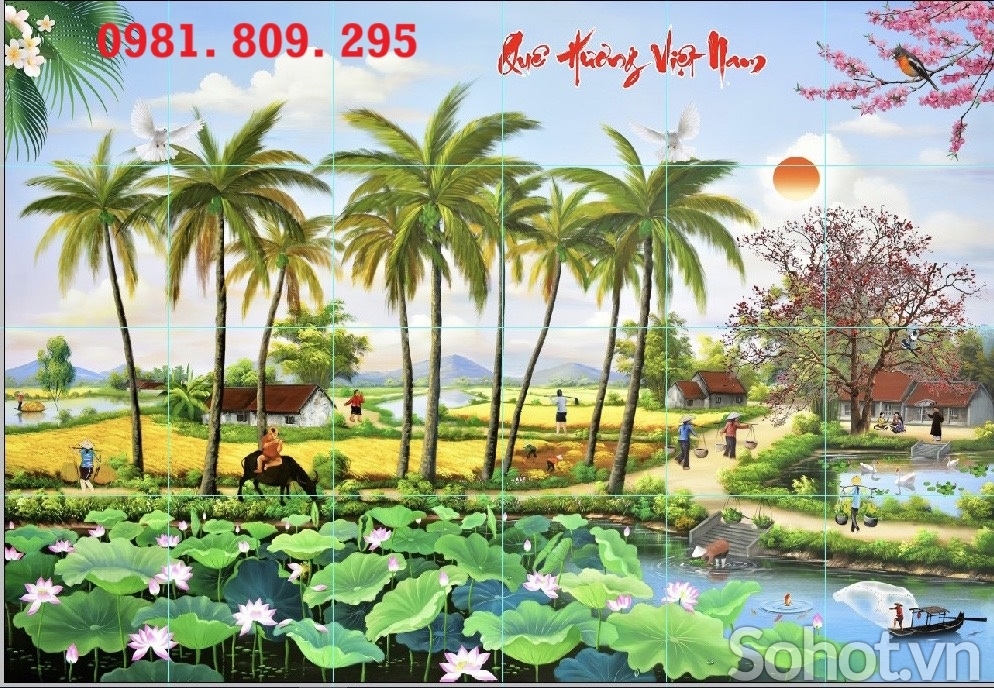 Tranh 3d phòng khách , tranh gạch