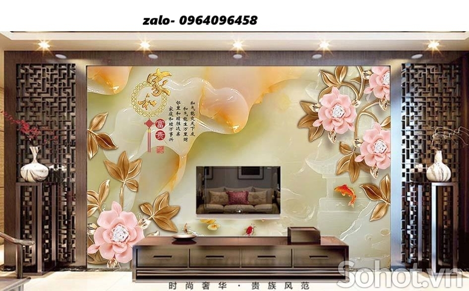 Tranh gạch 3d ốp tường phòng khách đẹp - KFX33