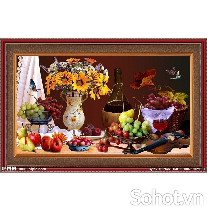 Tranh ốp phòng ăn - tranh 3D