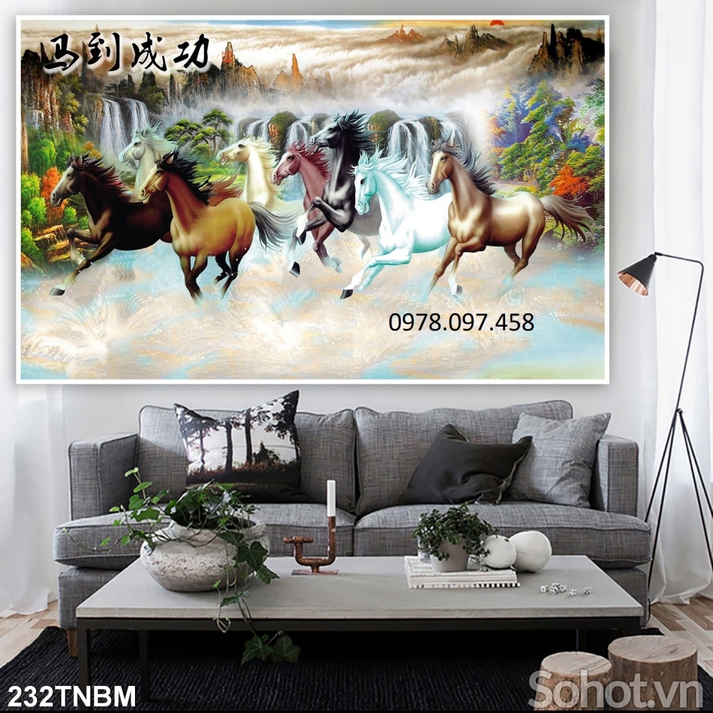 Tranh gạch mã đáo thành công 3d - 9999CP