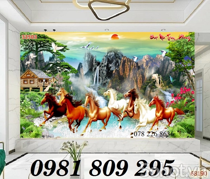 Tranh mã đáo thành công , gạch 3d