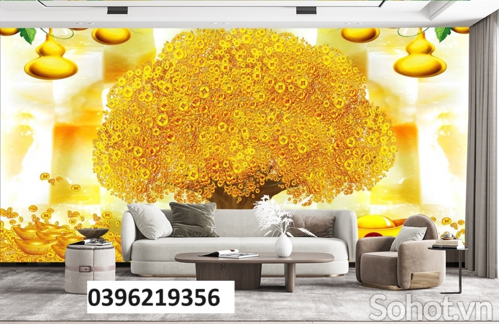 Tranh gạch tài lộc 3D