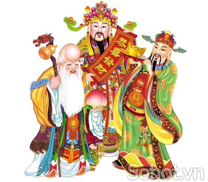Tranh gạch phúc lộc thọ 3d - 644CVB