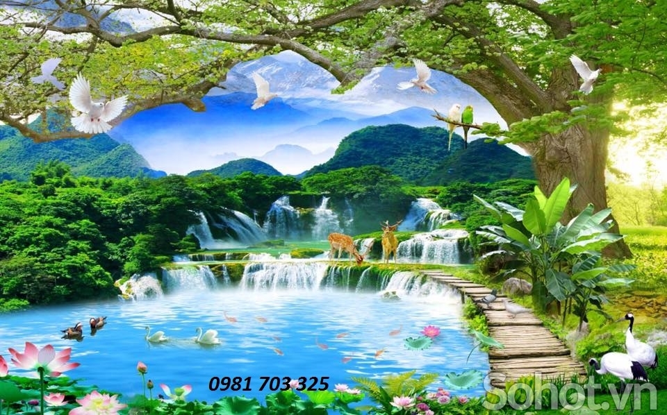 Tranh gạch men phong cảnh ốp tường