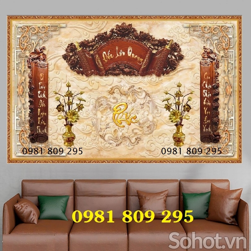 Tranh phòng thờ , gạch tranh 3d