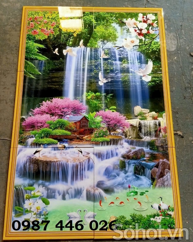 Gạch in tranh 3d ốp tường HP77733