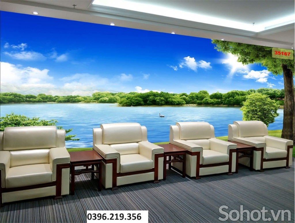 Gạch tranh đẹp 3D biển trang trí