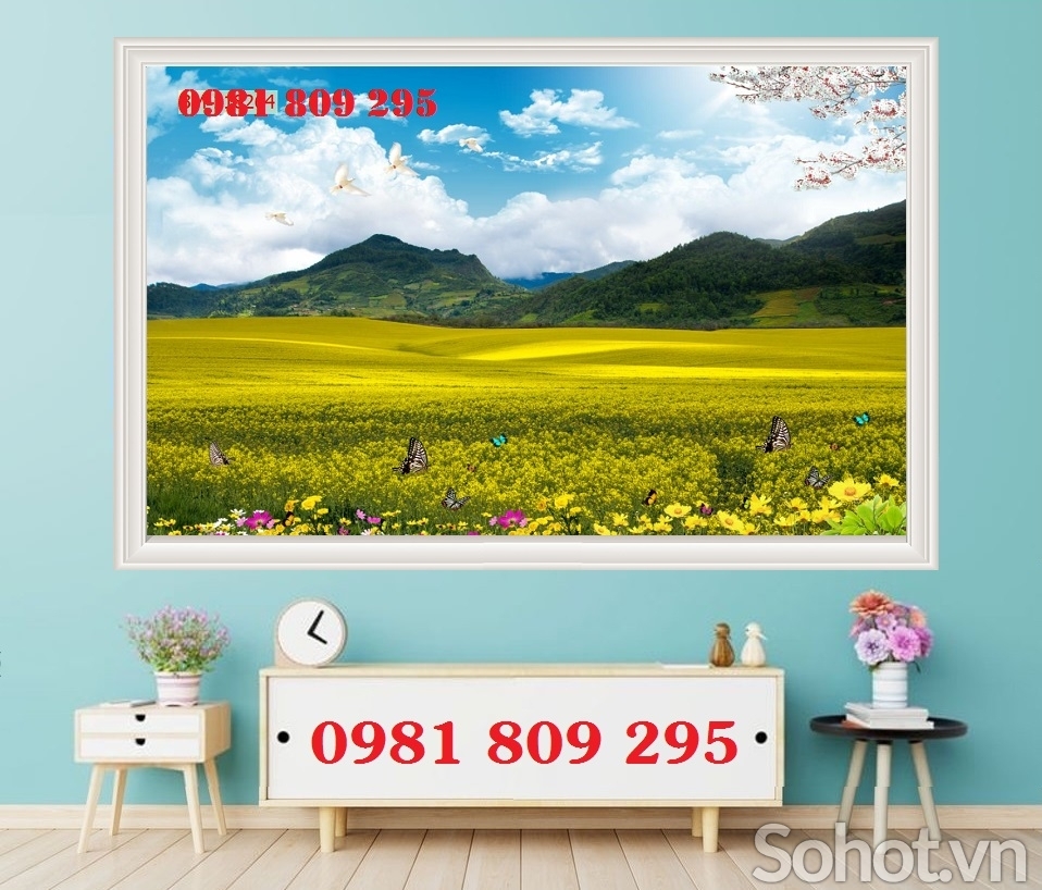 Tranh phong cảnh - gạch 3d sơn thủy hữu tĩnh