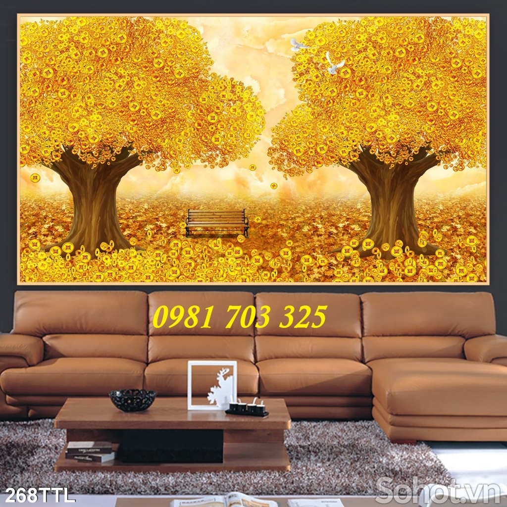 tranh 3D phong thủy kim tiền, gạch tranh 3D